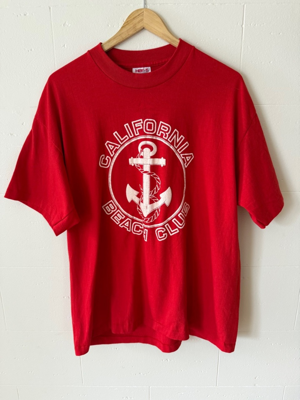 Vintage | Red Single Stitch California T-Shirt | Hef-T Tee Jays | Size XL